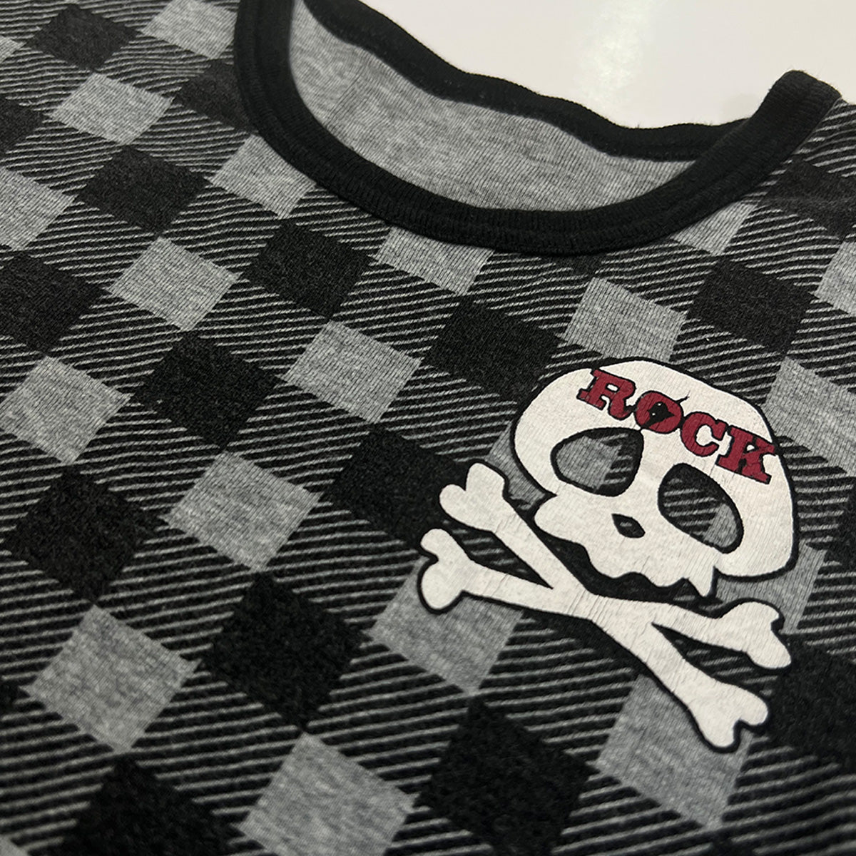 Rock Skull Checked Top