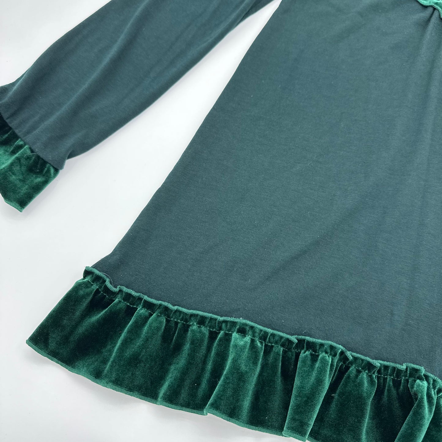 Axes Femme Emerald Velvet Lace Tunic Blouse