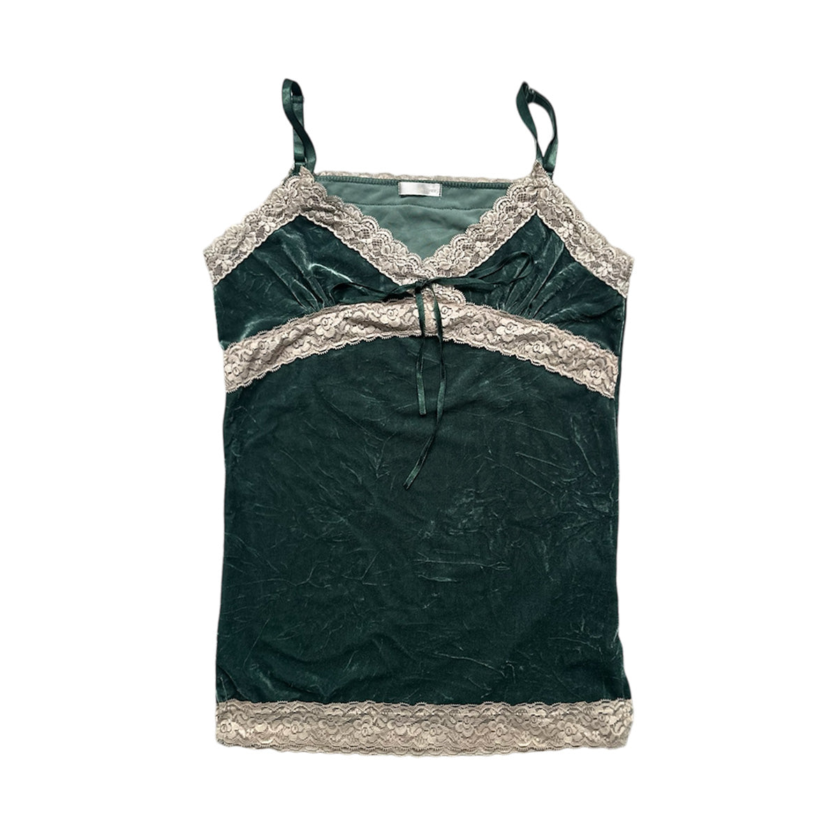 Lace Trim Velvet Camisole