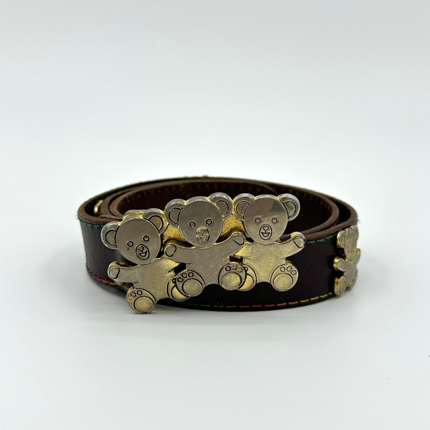 Three Bear Retro Leather Belt