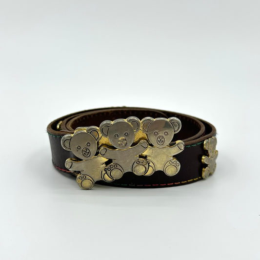 Three Bear Retro Leather Belt