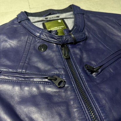 G-STAR RAW 00s Two-Tone Leather Biker Jacket