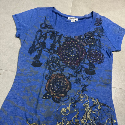 Floral Printed Short Sleeves Top