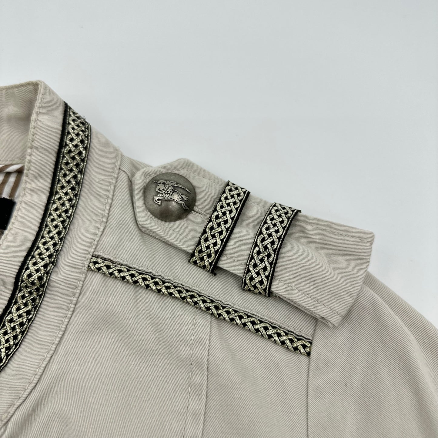 Morgan De Toi Military Anchor Button Crop Jacket