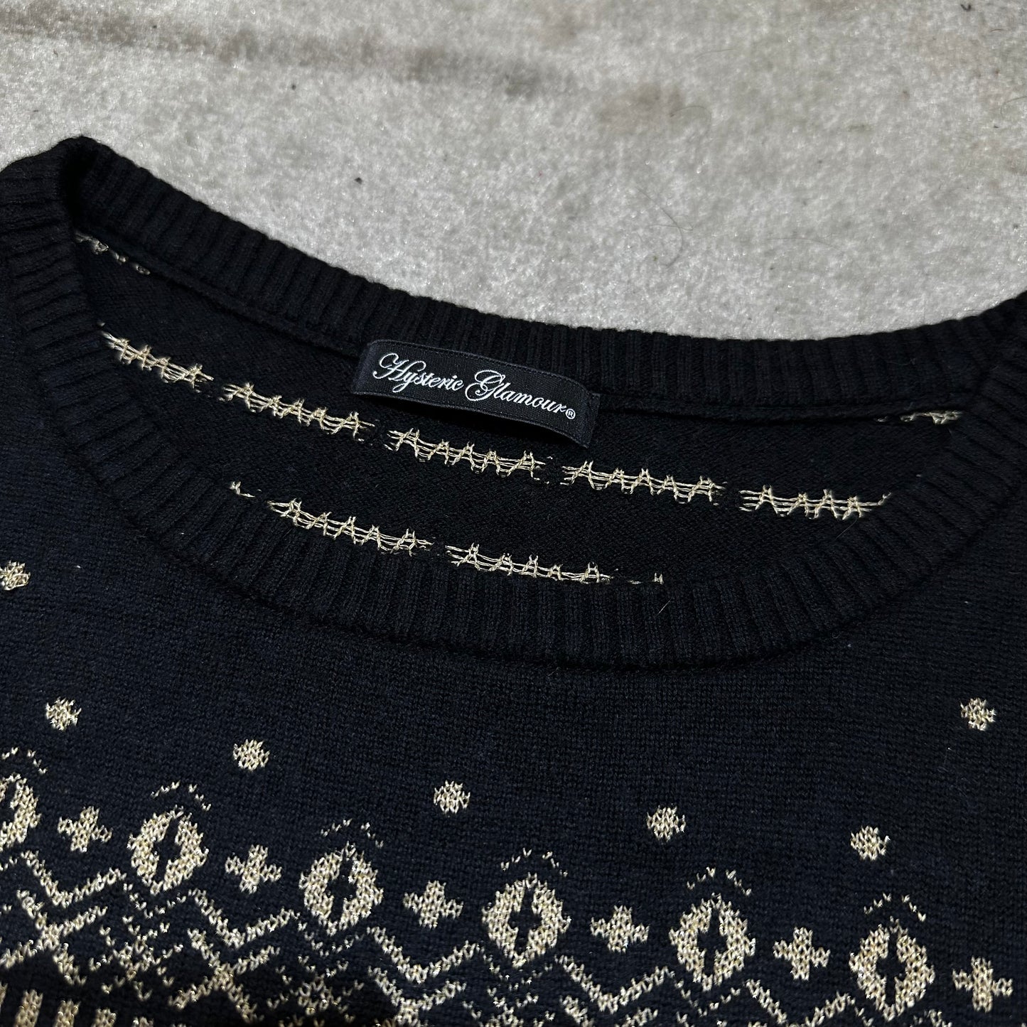 Hysteric Glamour FUCK Bear Knit Top