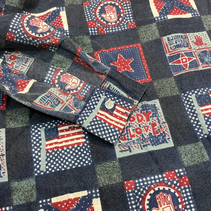 1993 Body Glove Americana Print Button Up Shirt