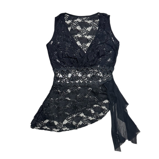 V-neck Sheer Lace Top