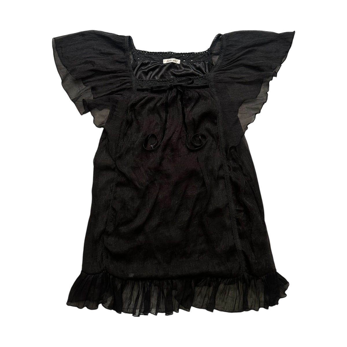 Square Neck Mesh Top