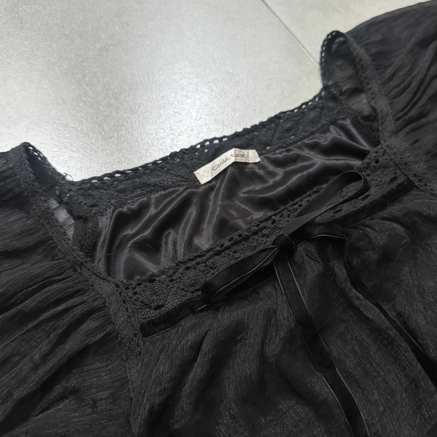 Square Neck Mesh Top