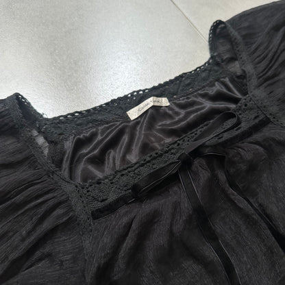 Square Neck Mesh Top