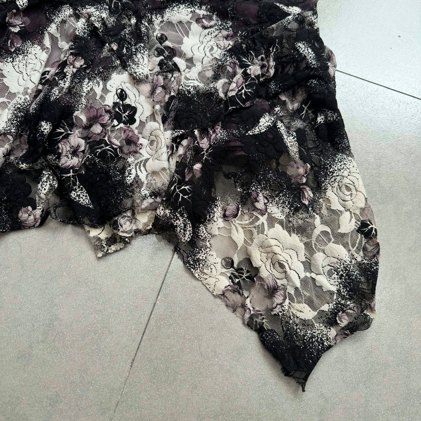 Layered Sheer Lace Maxi Skirt