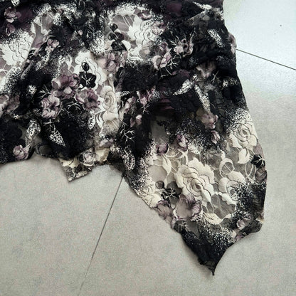 Layered Sheer Lace Maxi Skirt