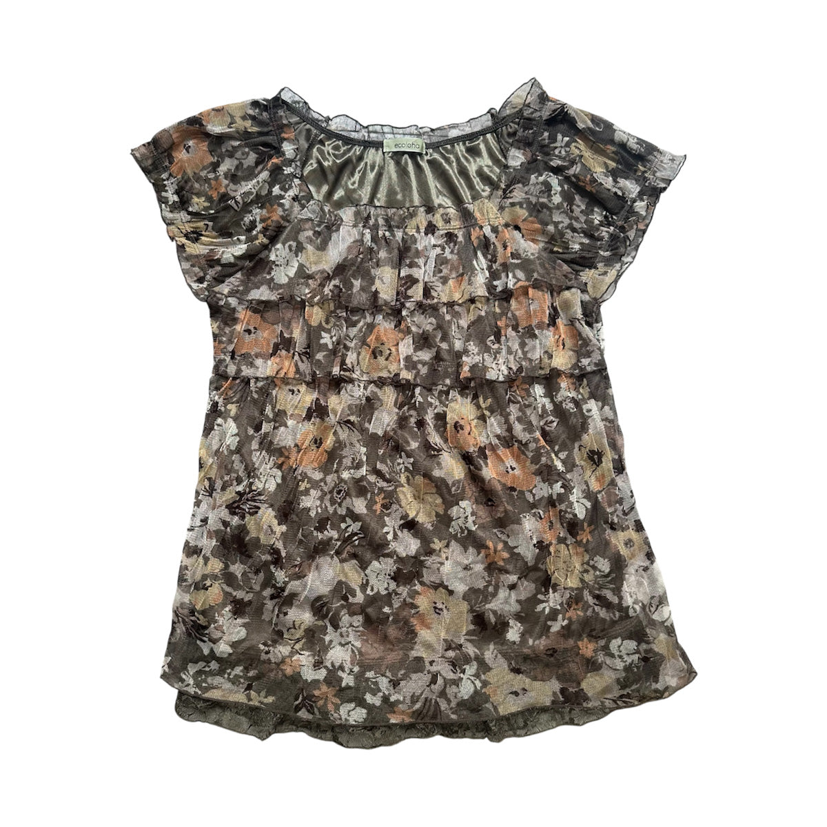 Floral Square Neck Vest