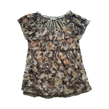 Floral Square Neck Vest