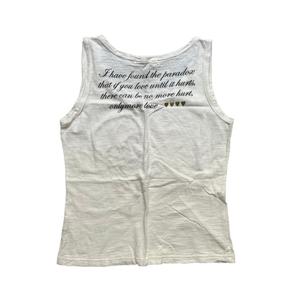 Skull in Red Check Tank Top