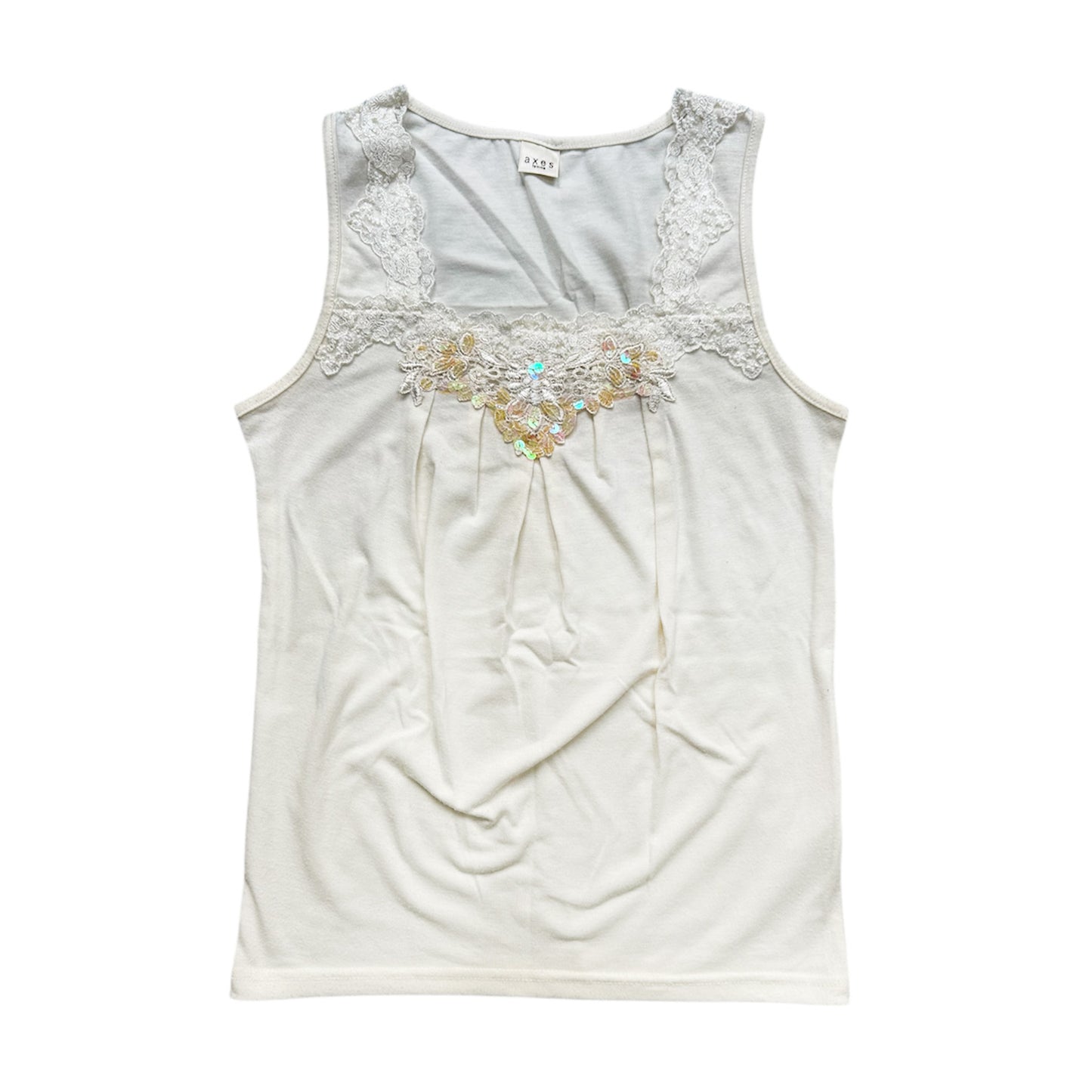 Axes Femme Lace Trim Tank Top