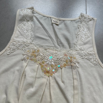 Axes Femme Lace Trim Tank Top