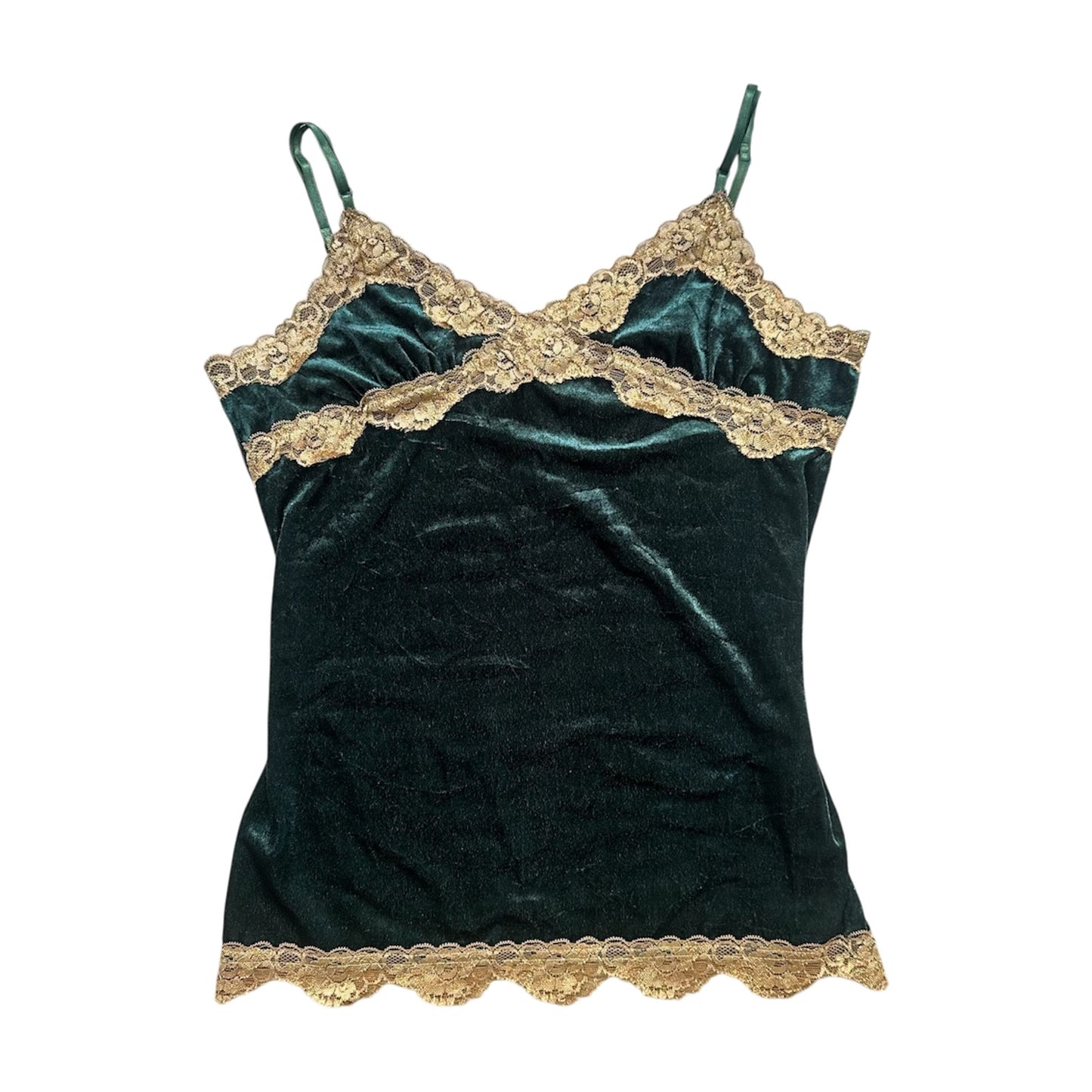 Lace Splicing Velvet Camisole