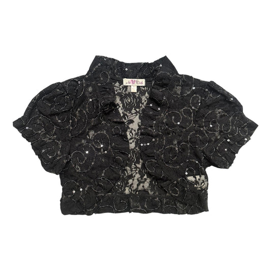 Beaded Mesh Crop Cardigan