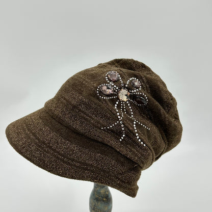 Rhinestone Newsboy Cap