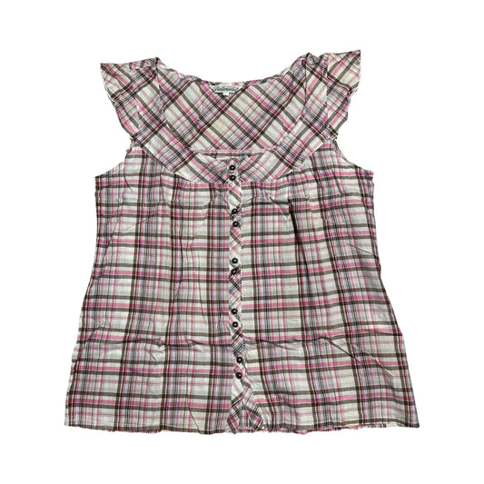 Button Up Checked Vest