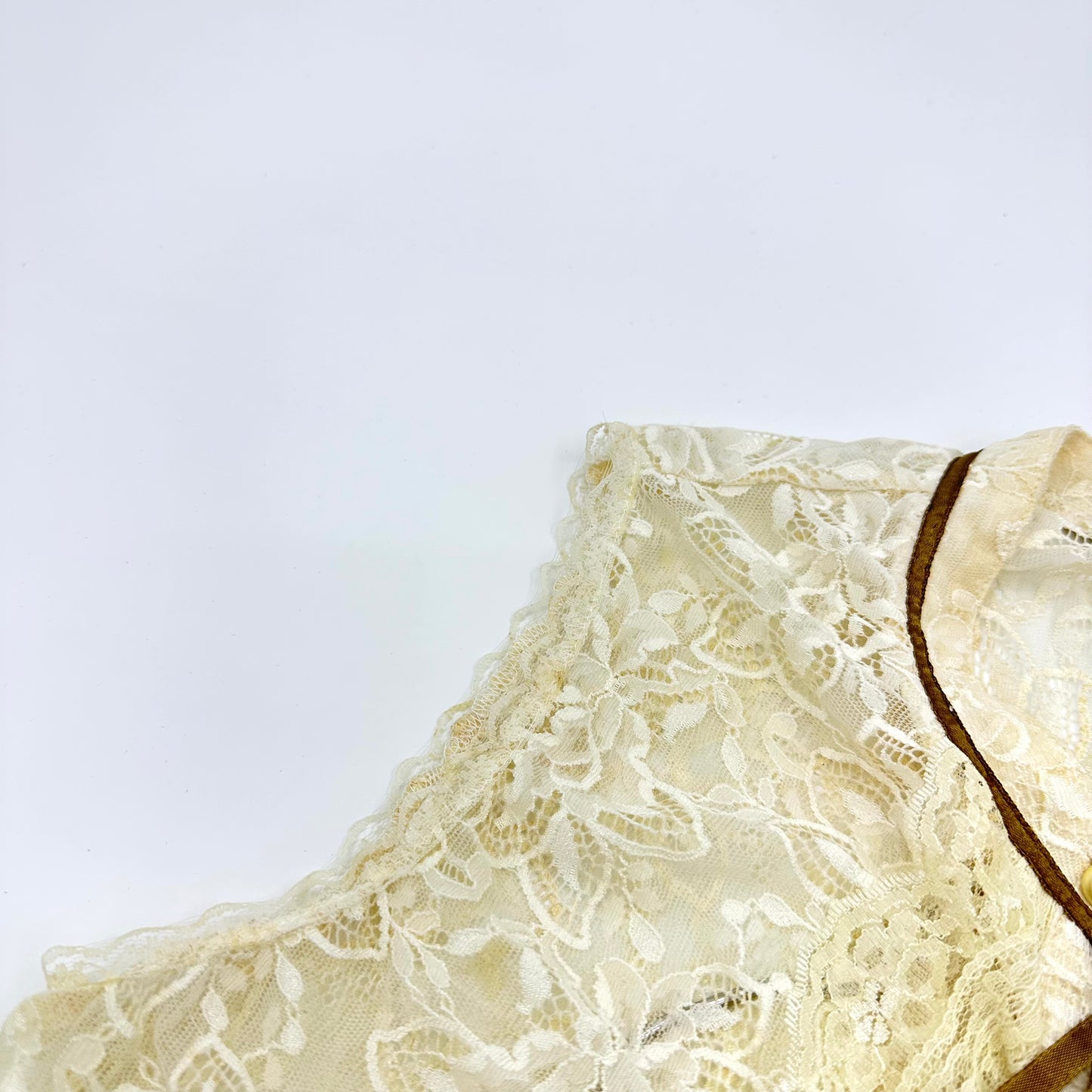 Sheer Lace Button Up Top
