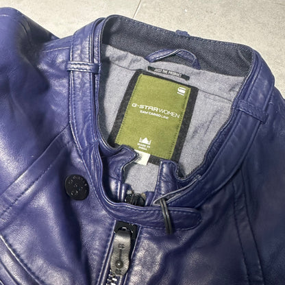 G-STAR RAW 00s Two-Tone Leather Biker Jacket