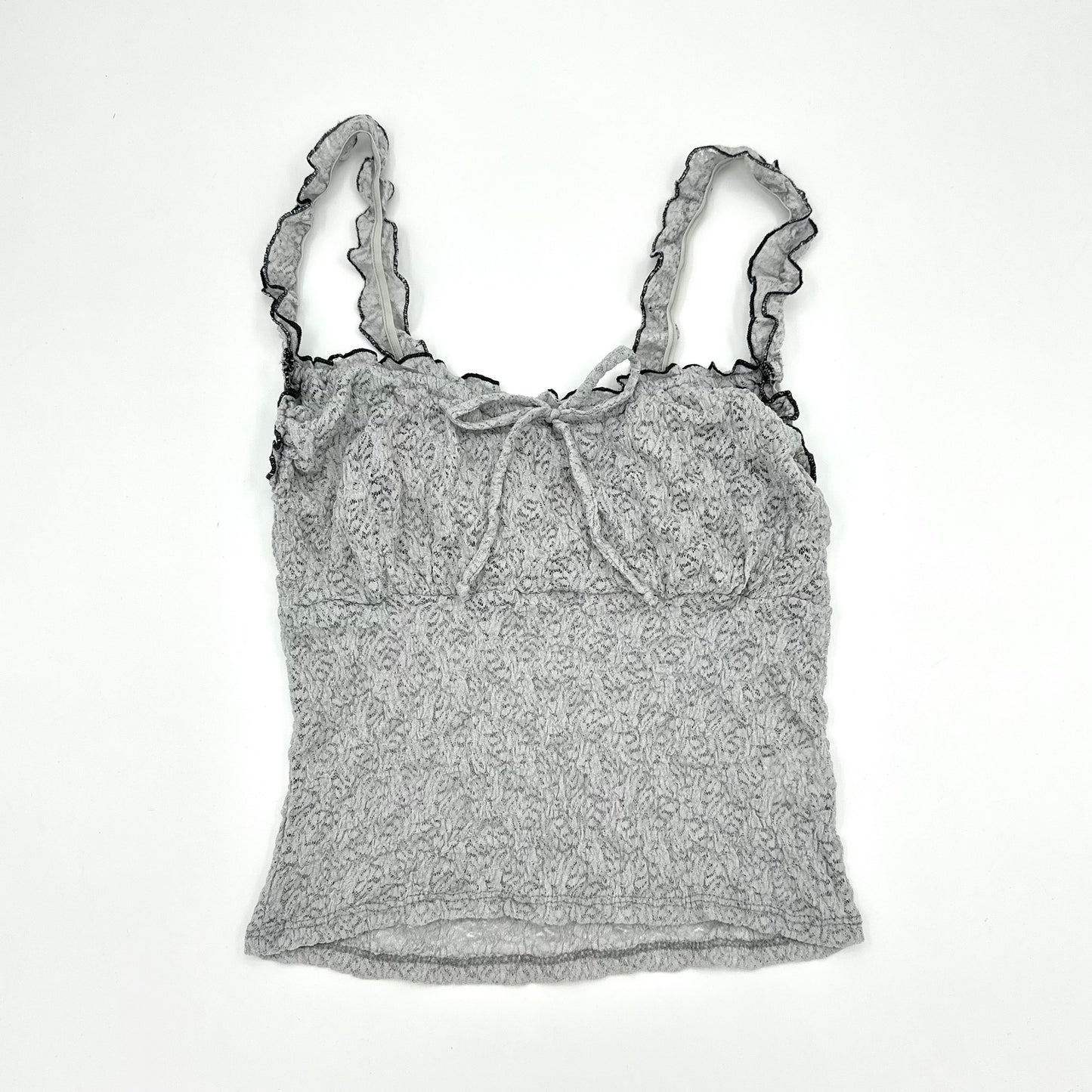 Ruffle Strap Lace Cami Top