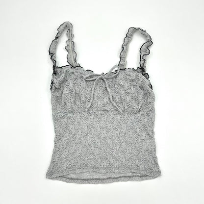 Ruffle Strap Lace Cami Top