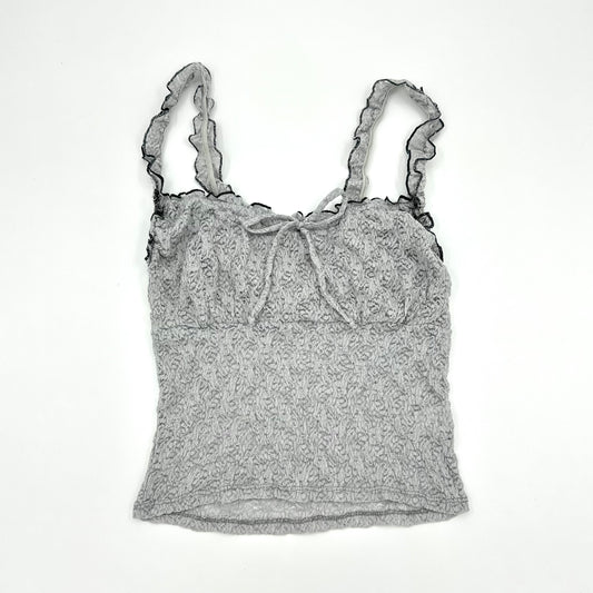 Ruffle Strap Lace Cami Top