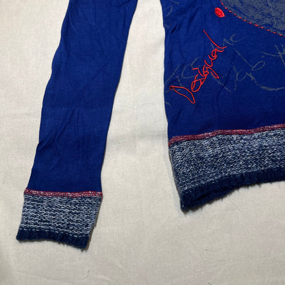 Desigual Knit Trim Graphic Long Sleeves Top