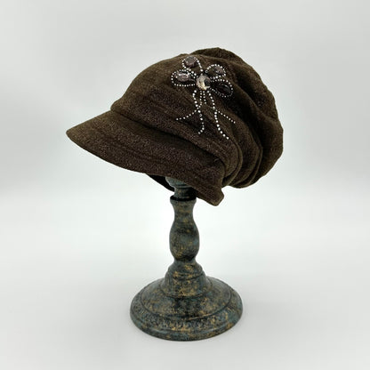 Rhinestone Newsboy Cap