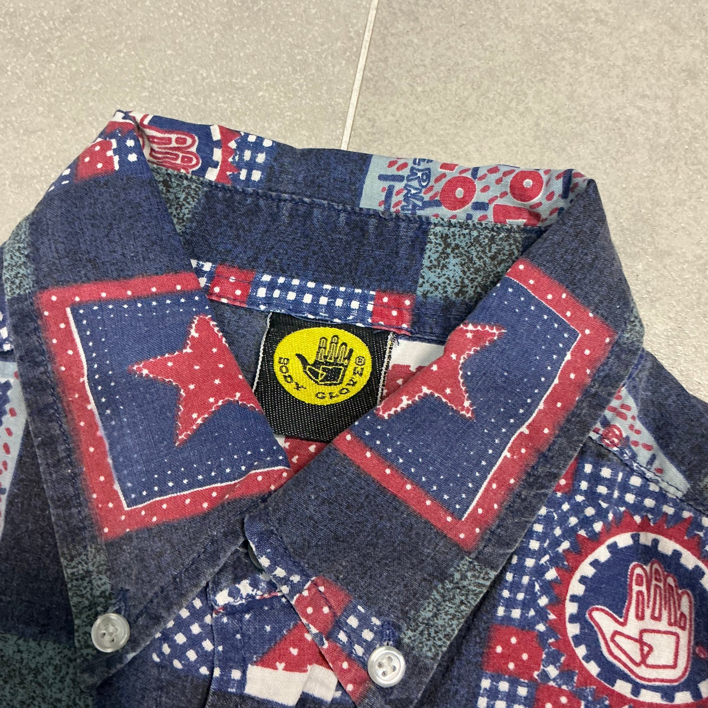 1993 Body Glove Americana Print Button Up Shirt