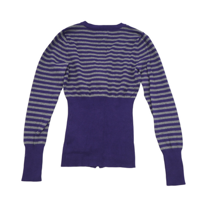 00s Guess Zip Up Striped Knit Jacket