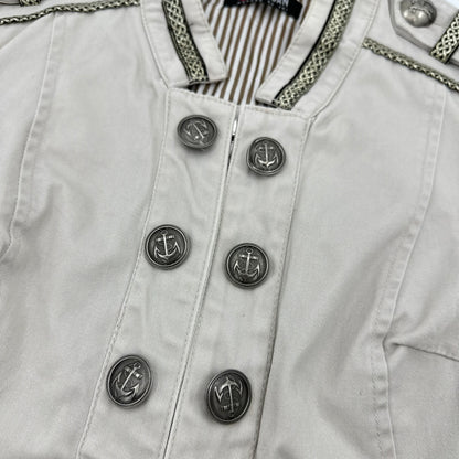 Morgan De Toi Military Anchor Button Crop Jacket