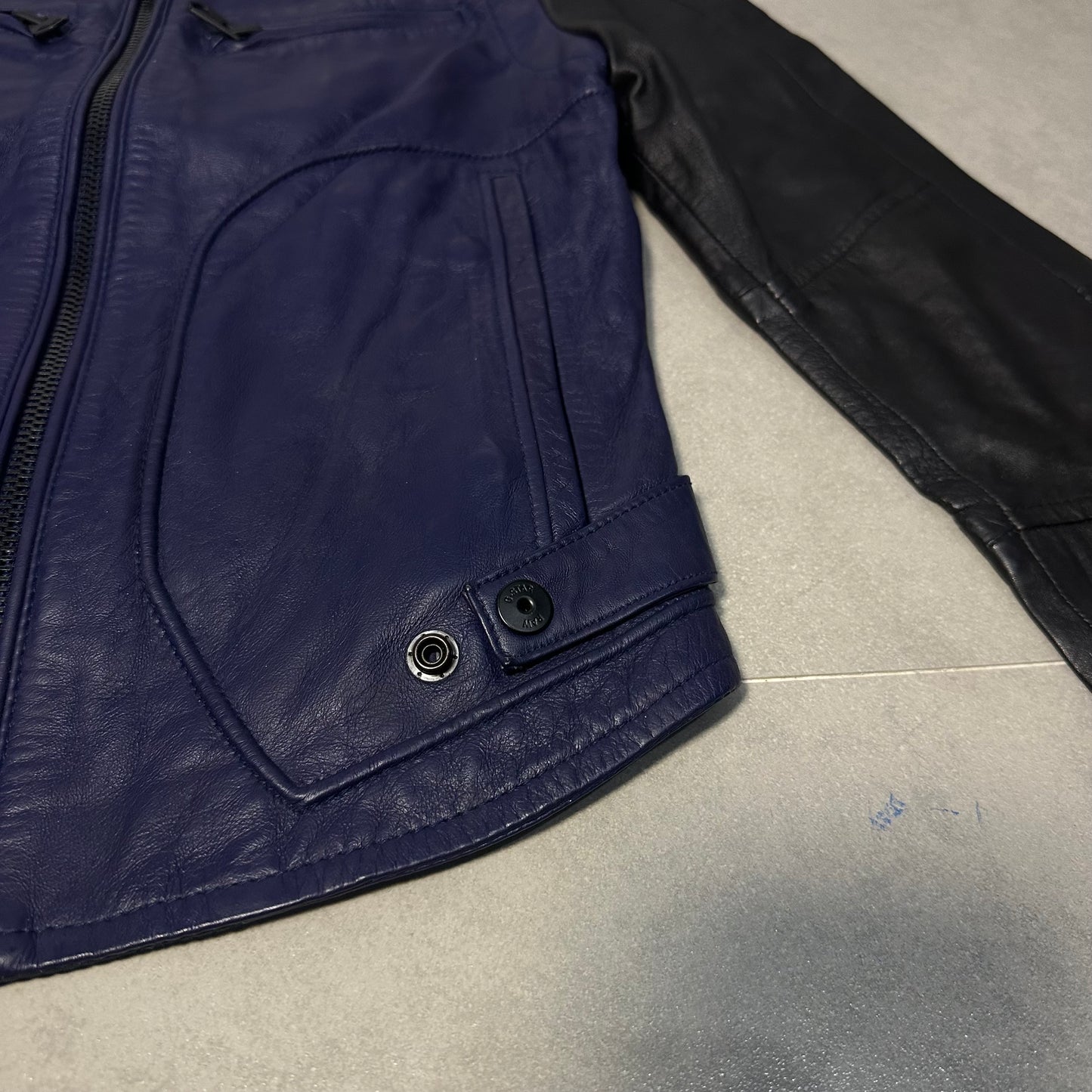 G-STAR RAW 00s Two-Tone Leather Biker Jacket