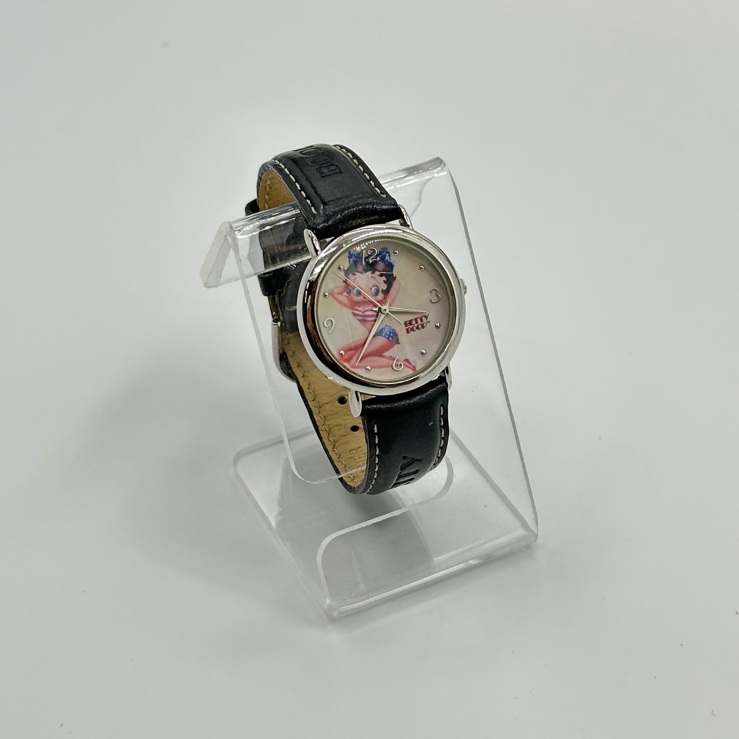 2004 Betty Boop Pin-Up Bikini Genuine Leather Quartz Wrist Watch