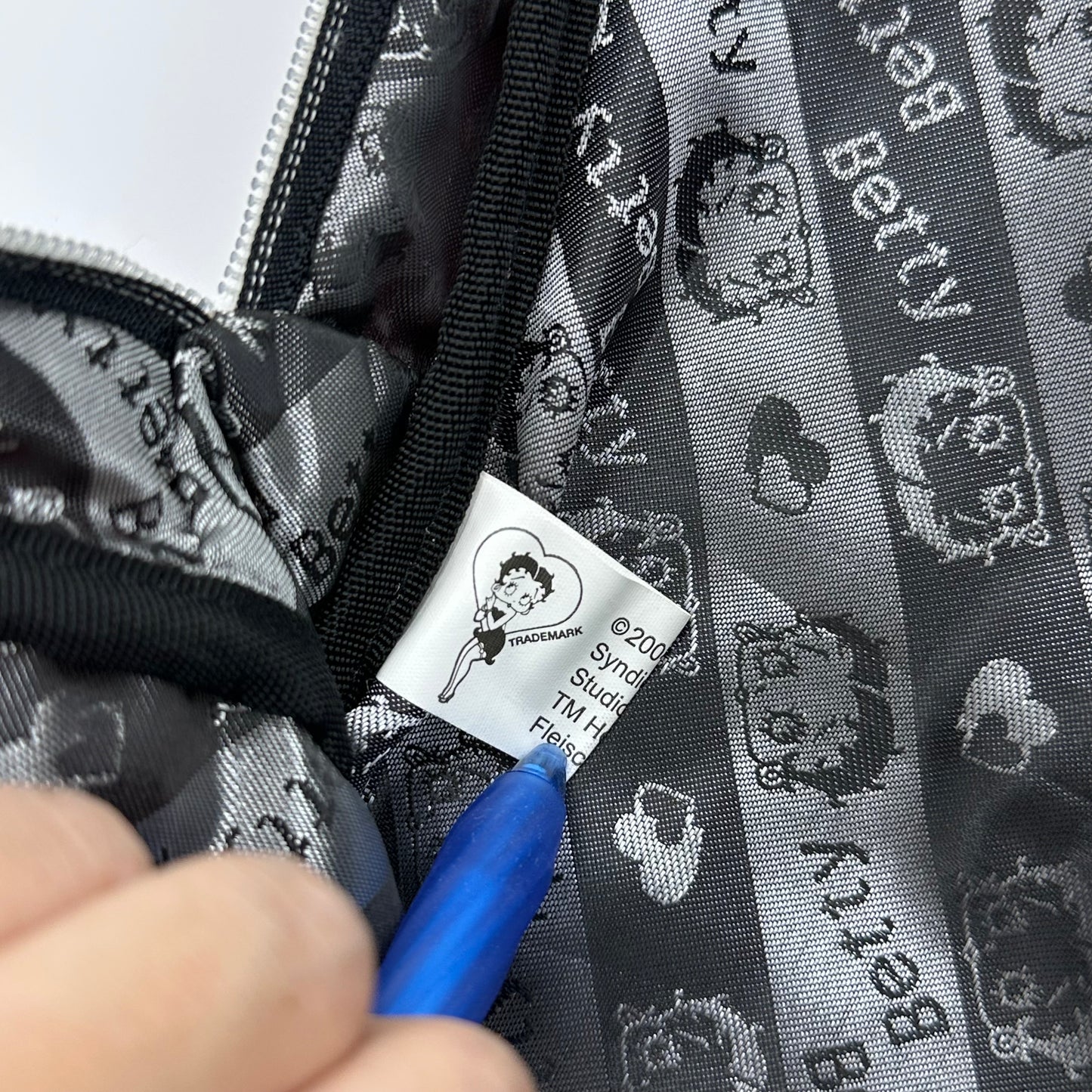 2004 Betty Boop Printed Vinyl Carryall Tote Bag