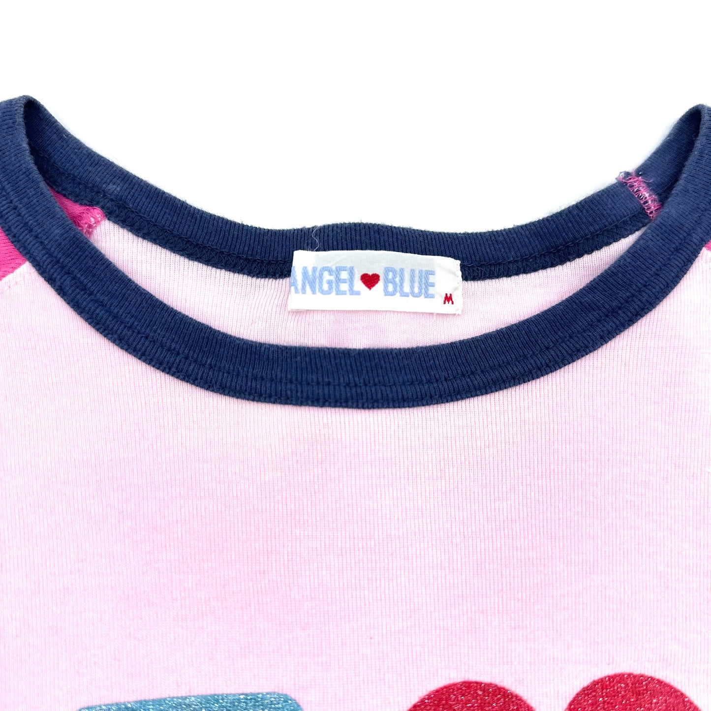 Angel Blue I ♡ Bunny Raglan Long Sleeves Top