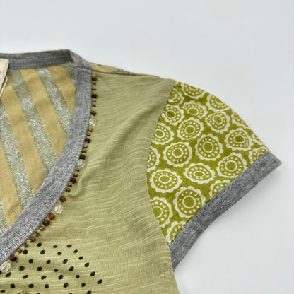René Derhy Beaded Floral Tee