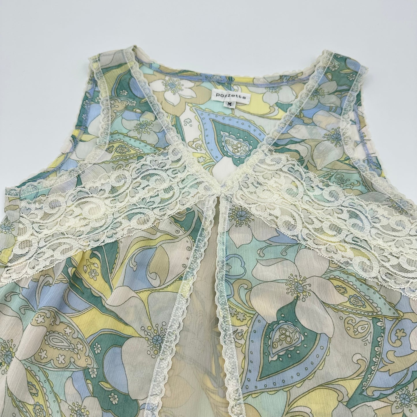 Floral V-neck Tank Top