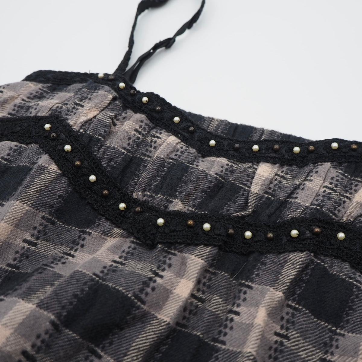 Plaided Asymmetrical Cami Dress