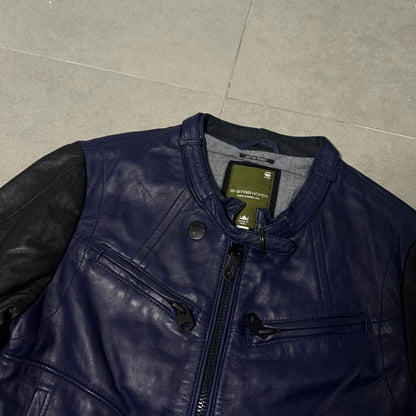 G-STAR RAW 00s Two-Tone Leather Biker Jacket