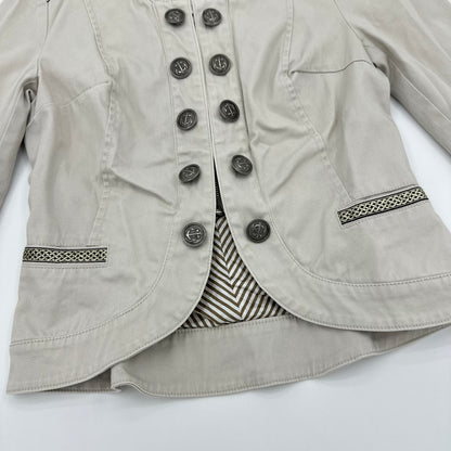 Morgan De Toi Military Anchor Button Crop Jacket