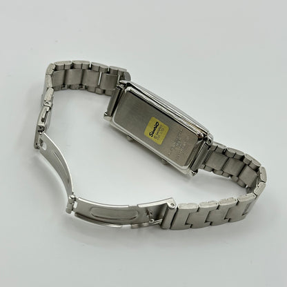 2006 Hello Kitty Rectangle Stainless Steel Bracelet Watch
