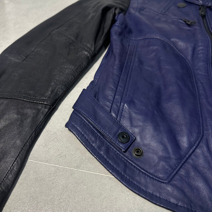 G-STAR RAW 00s Two-Tone Leather Biker Jacket