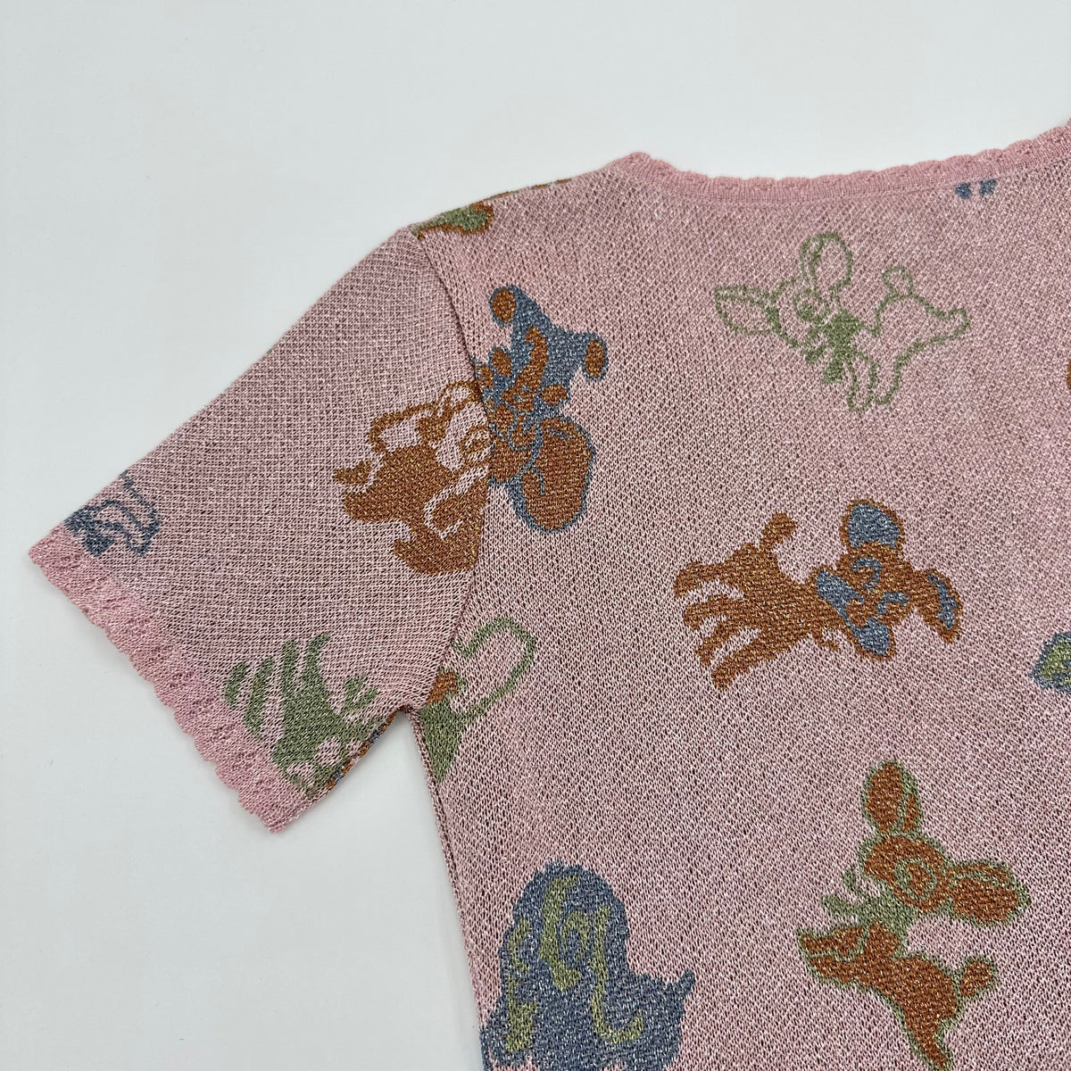 Hysteric Glamour Early 2000s Animal Worls Short Sleeves Knit Cardigan