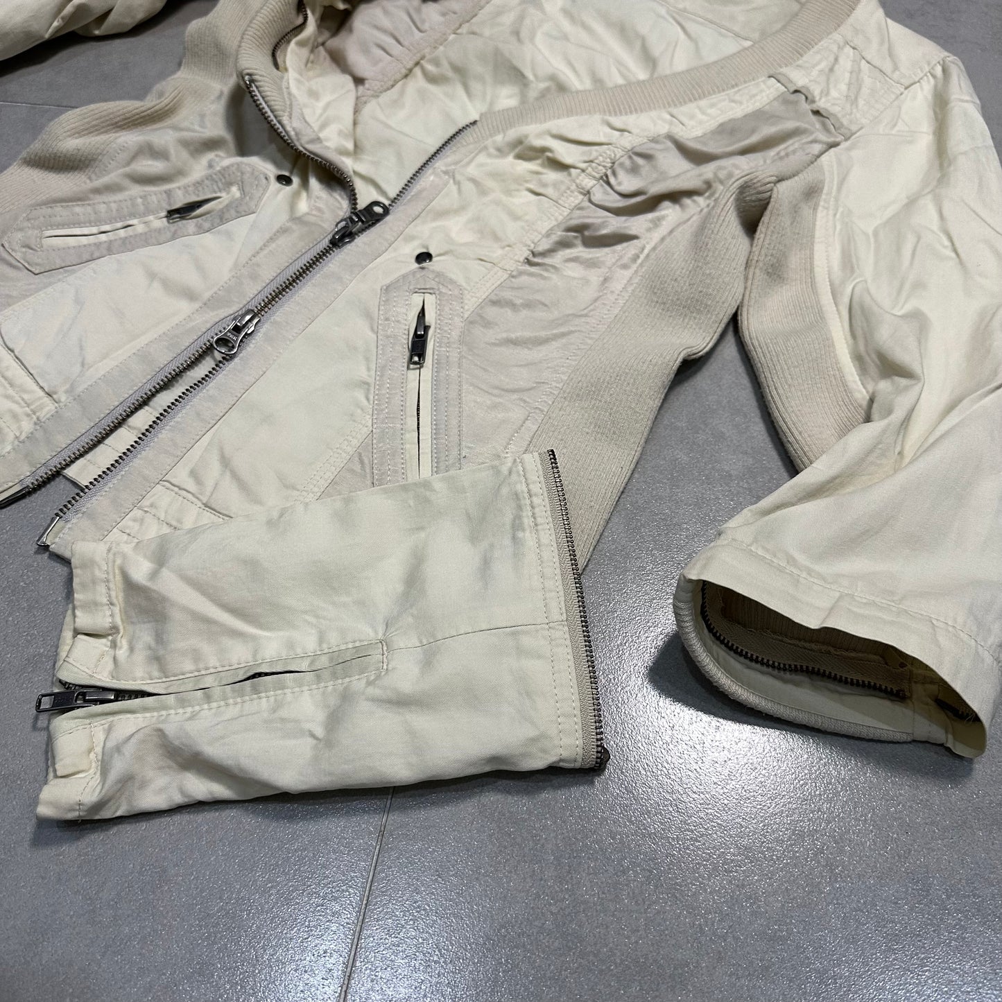 Zip Up Multi-Fabric Jacket