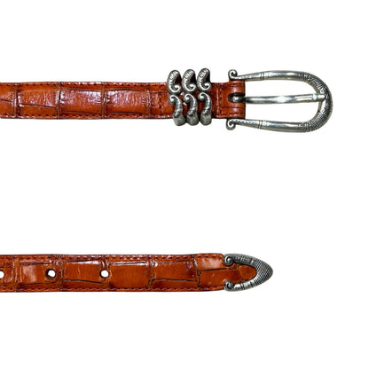 Crocodile Emboss Leather Belt