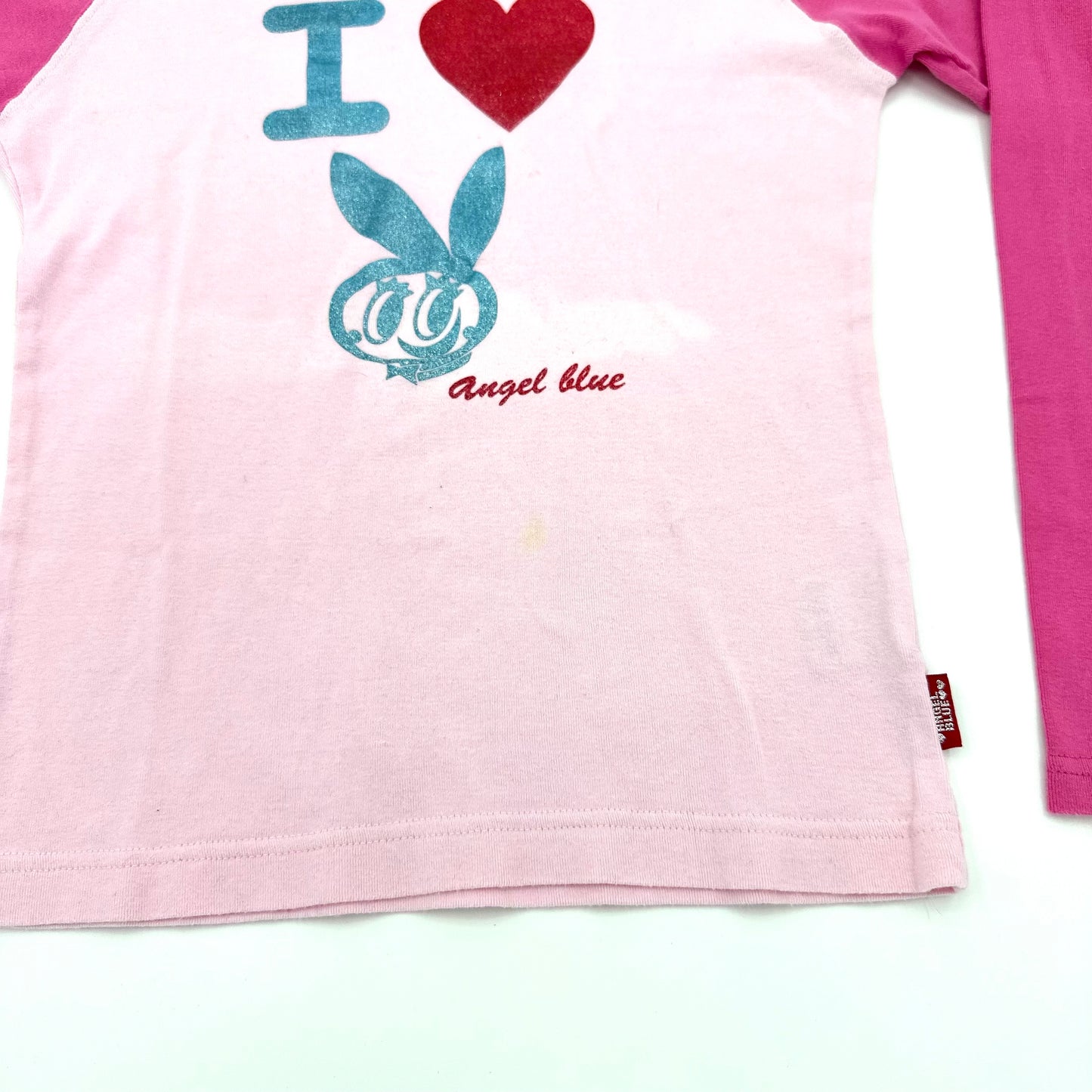 Angel Blue I ♡ Bunny Raglan Long Sleeves Top
